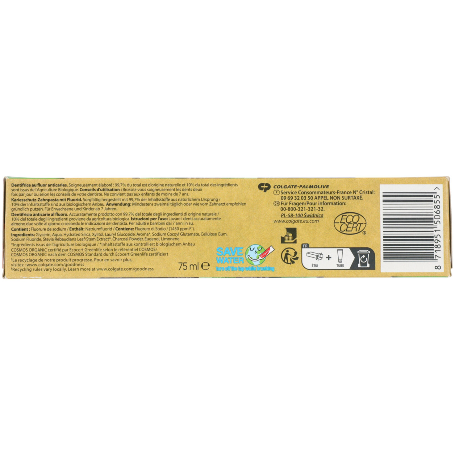 Colgate Natural Extracts BIO Whitening Kohle & Eukalyptus Zahnpasta