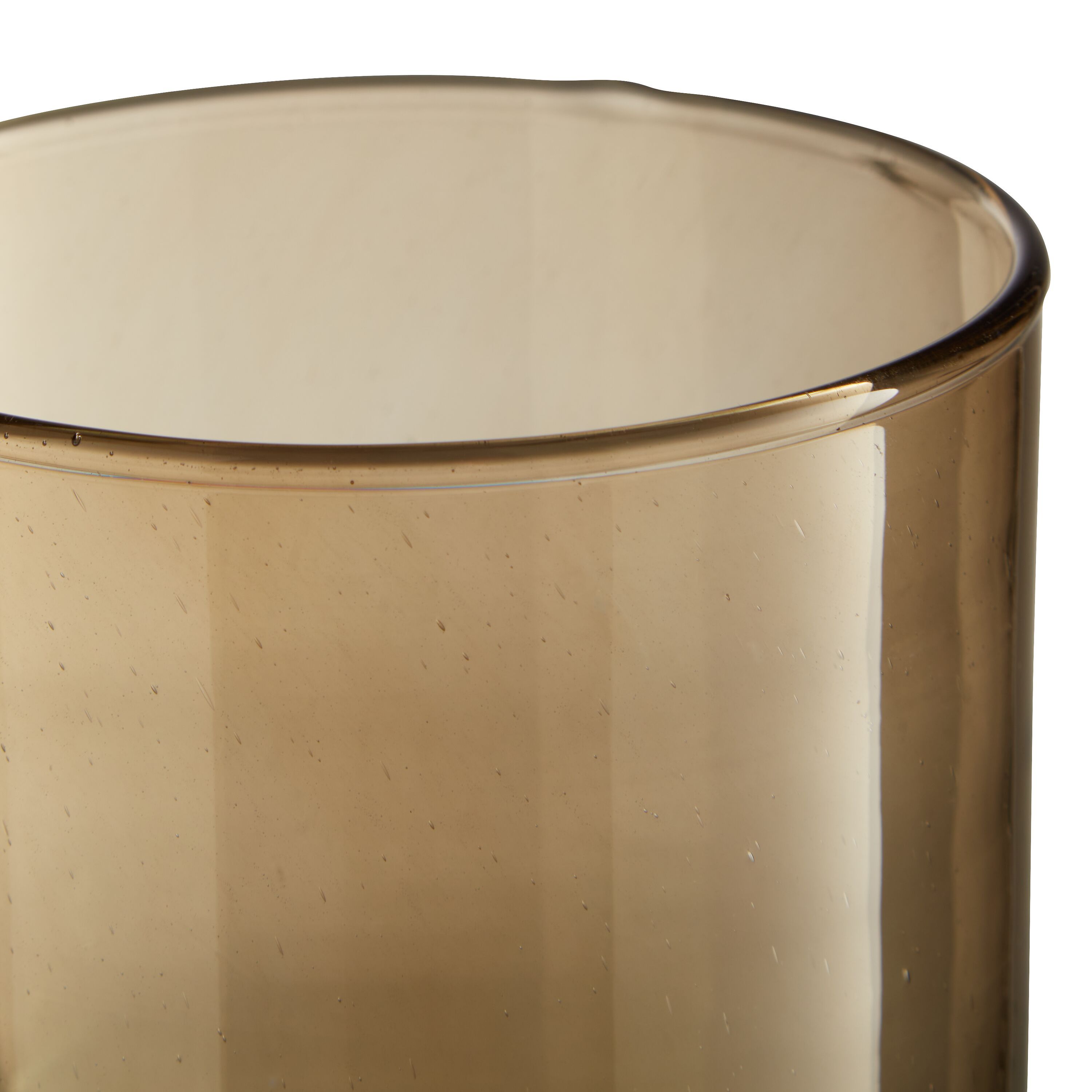 VIOLA Vase amber recycled H30cm - Olive / H: 30.0 cm
