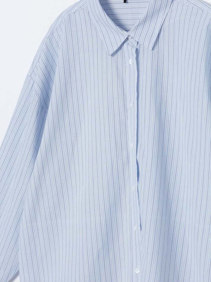 Camisa de manga comprida oversized - Listrada