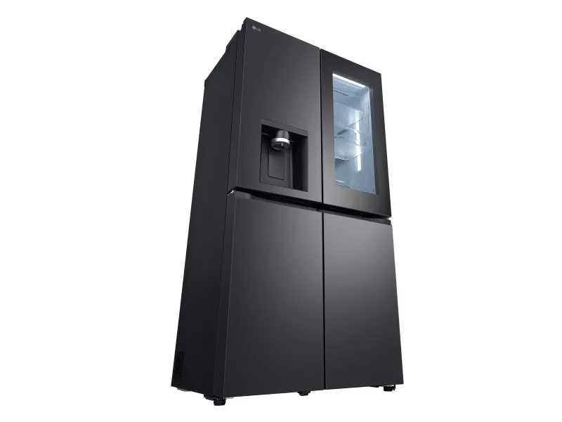 LG GMG960EVJE - Køleskab/fryser - frans dør-bundfryser med vanddispenser, isdispenser - Wi-Fi - bredde: 91.4 cm - dybde: 72.9 cm - højde: 179.2 cm - 638 liter - Klasse E - essens sort stål