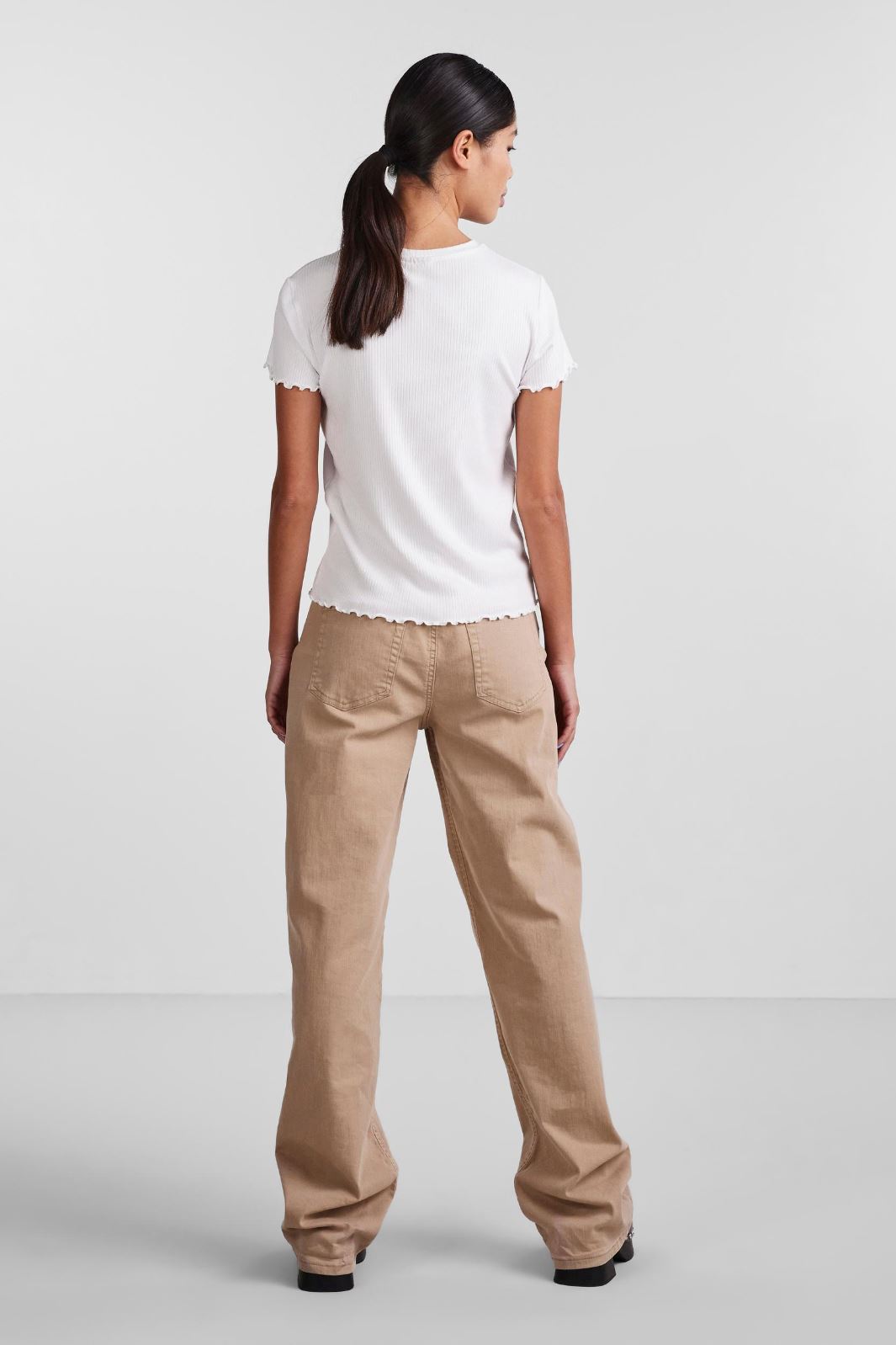 Pieces Pcnicca Ss O-Neck Top bright white