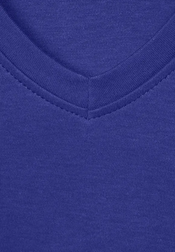 Basic V-Neck Shirt - intense royal blue