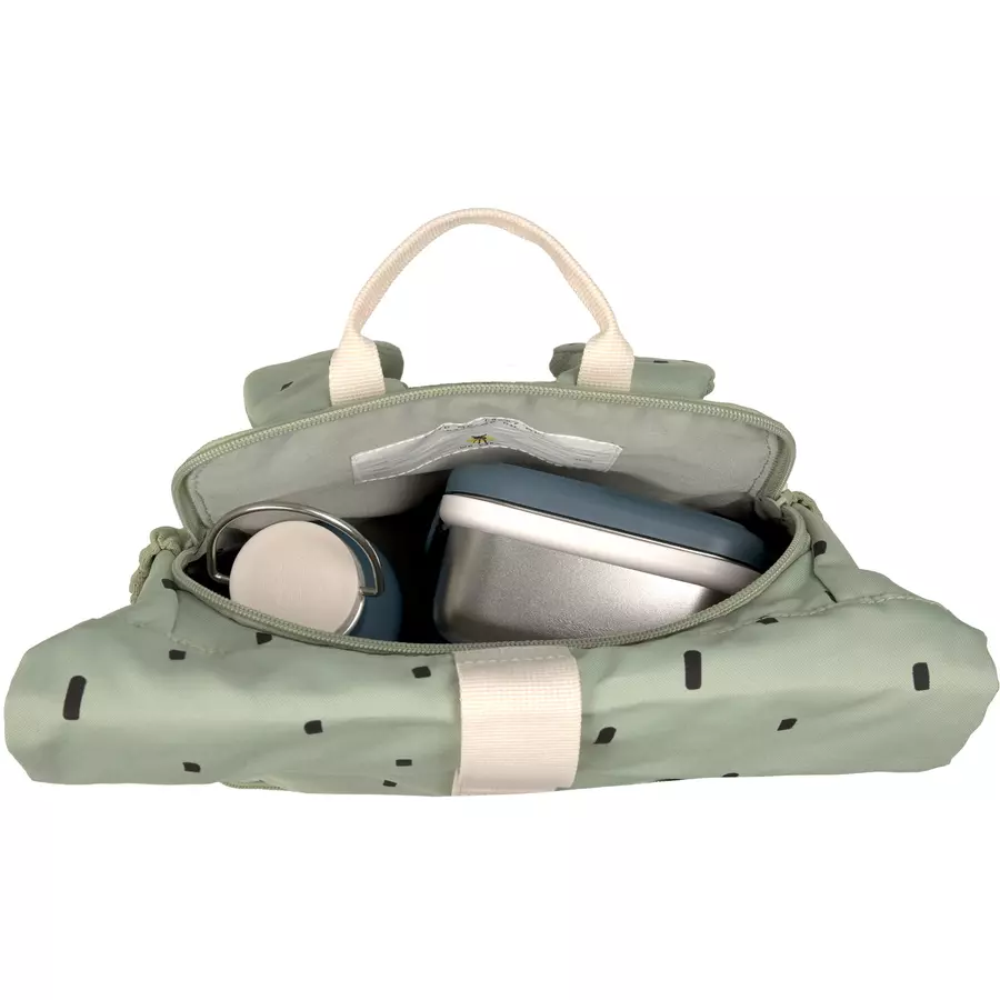 LÄSSIG Mini Rolltop Backpack Happy Prints light olive