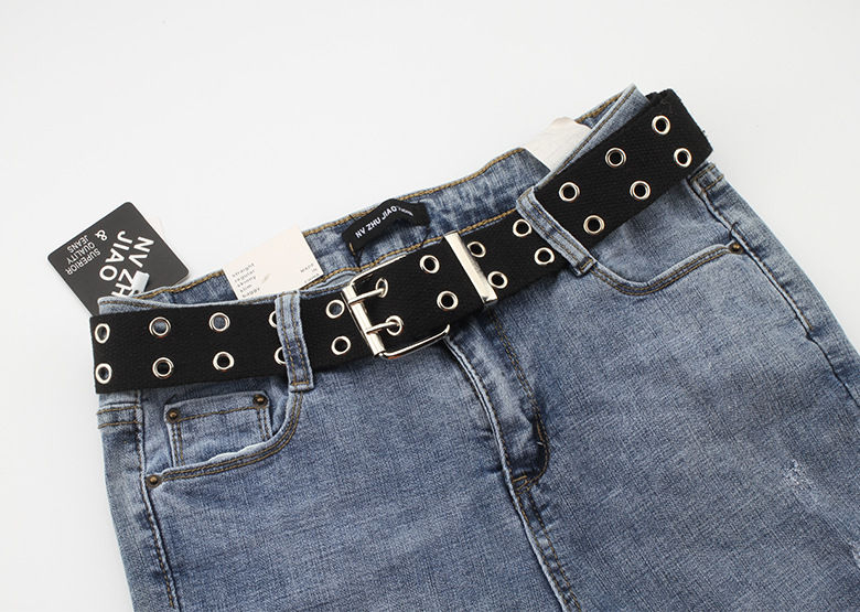 Rofuka - Canvas riem met dubbele ogen