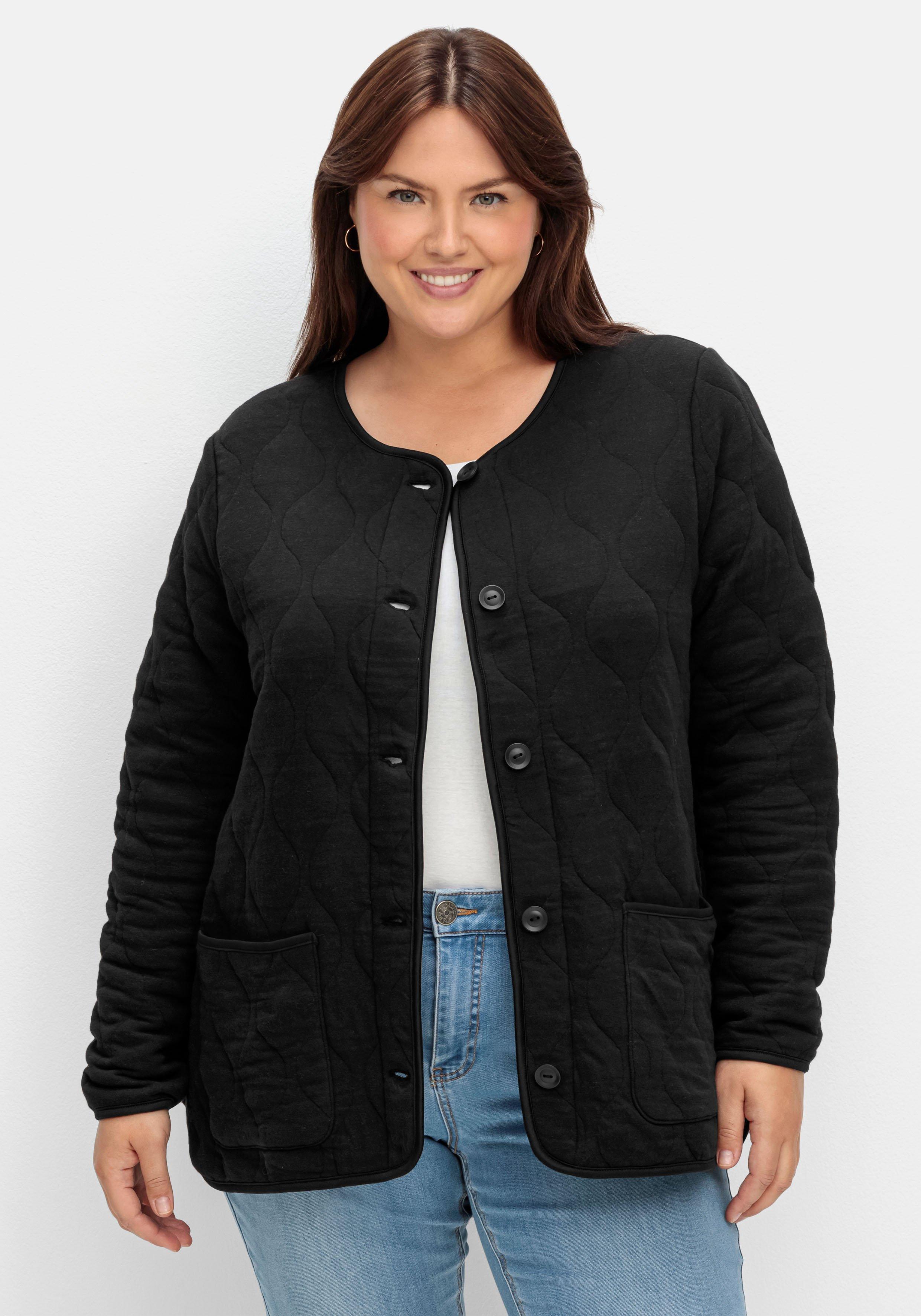 Leicht wattierte Sweatjacke mit Steppung