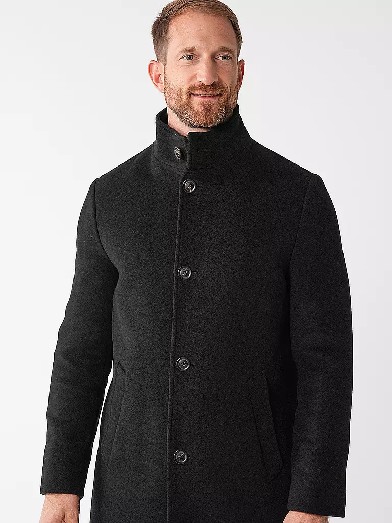 TOMMY HILFIGER Wollmantel schwarz