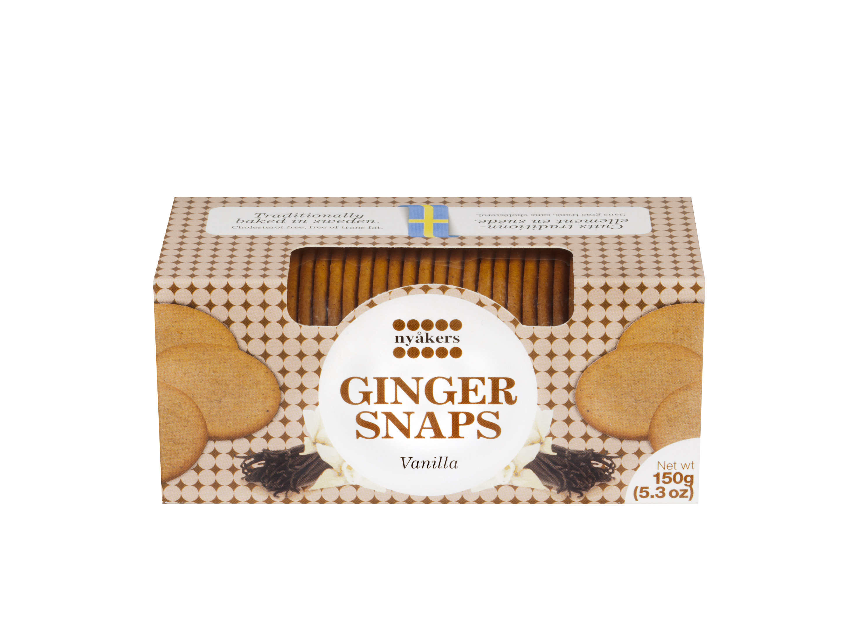 BOLACHA NYAKERS GENGIBRE E BAUNILHA 150G