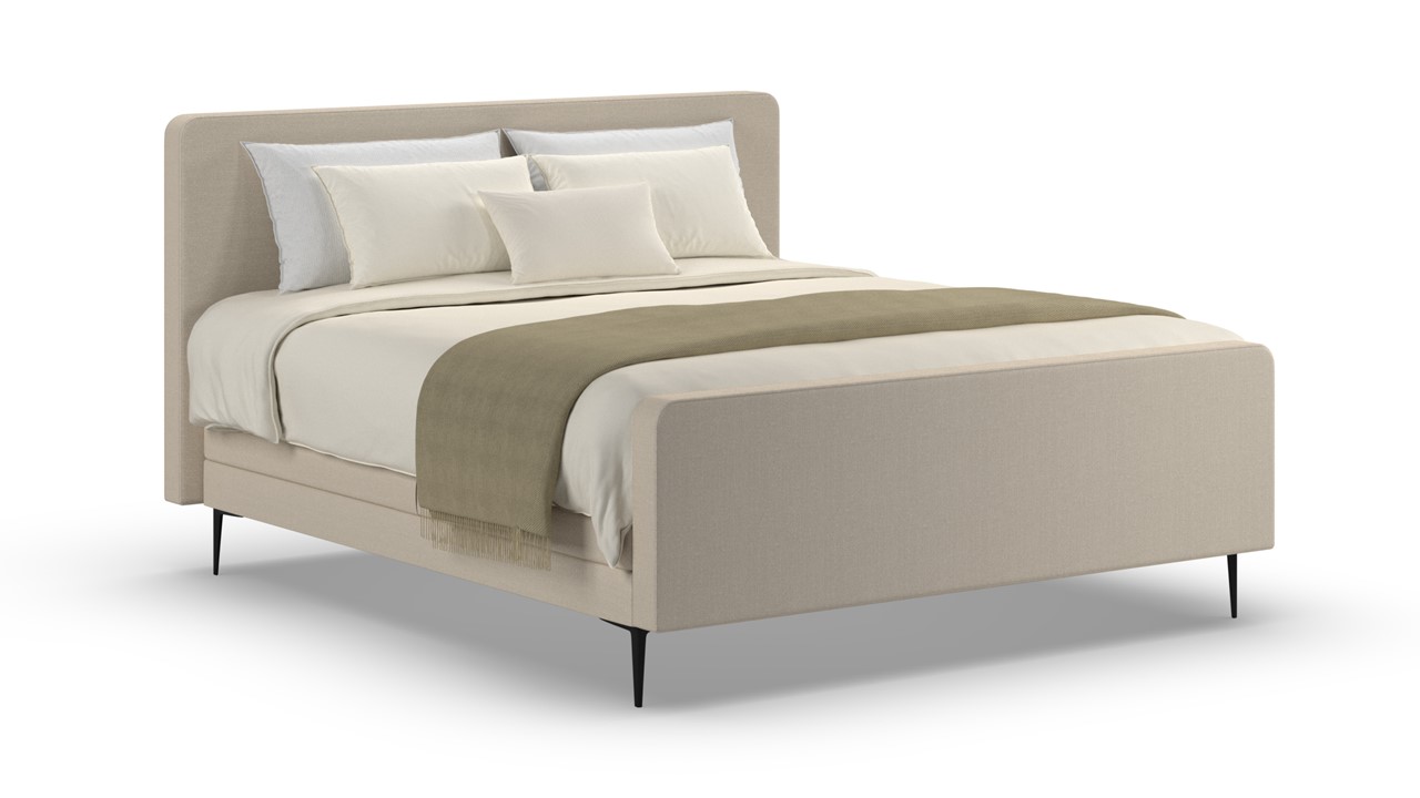 Elektrische boxspring Glade - Natural linen beige