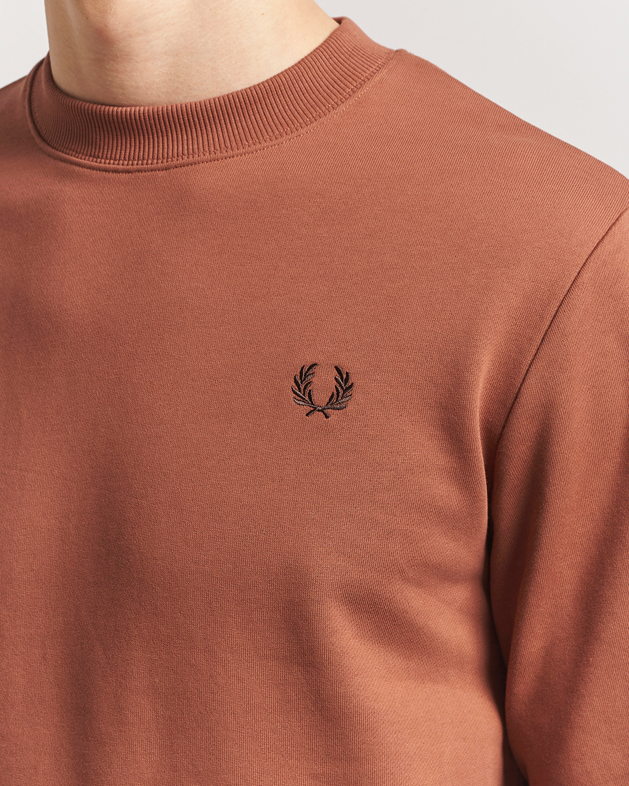 Fred Perry Crew Neck Sweatshirt Cinnamon Brown