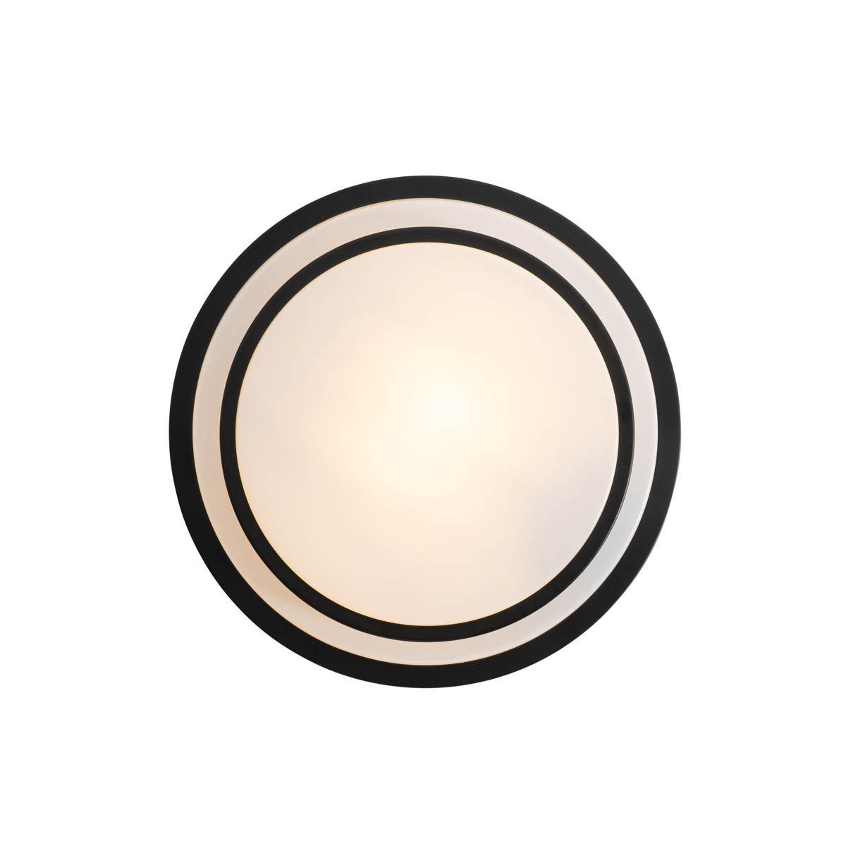 Moderne plafondlamp zwart met wit 25 cm IP44 - Walden