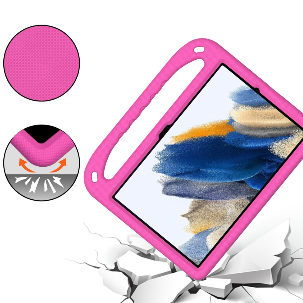 Samsung Galaxy Tab A11  Plus / A9  Plus Stossfeste Kinder Schaumstoff Hülle mit Griff   Kickstand - Pink
