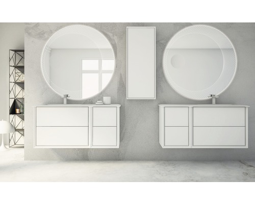 Badkamermeubel, model Bellagio, BxHxD 70 x 51 x 46 cm, frontkleur: mat wit