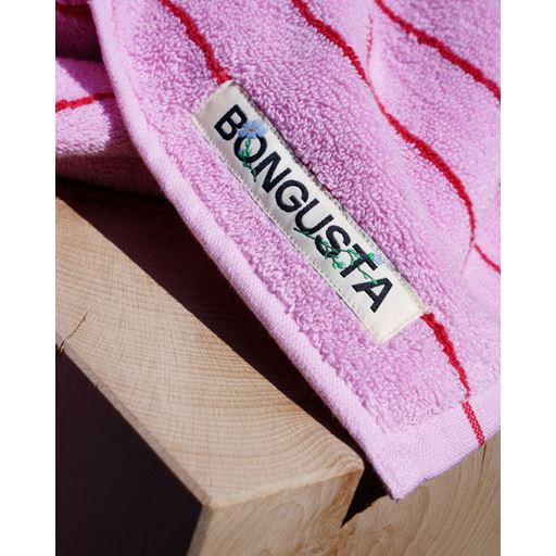 Bongusta Naram Håndklæde, Baby Pink & Ski Patrol Red, 50x80 cm