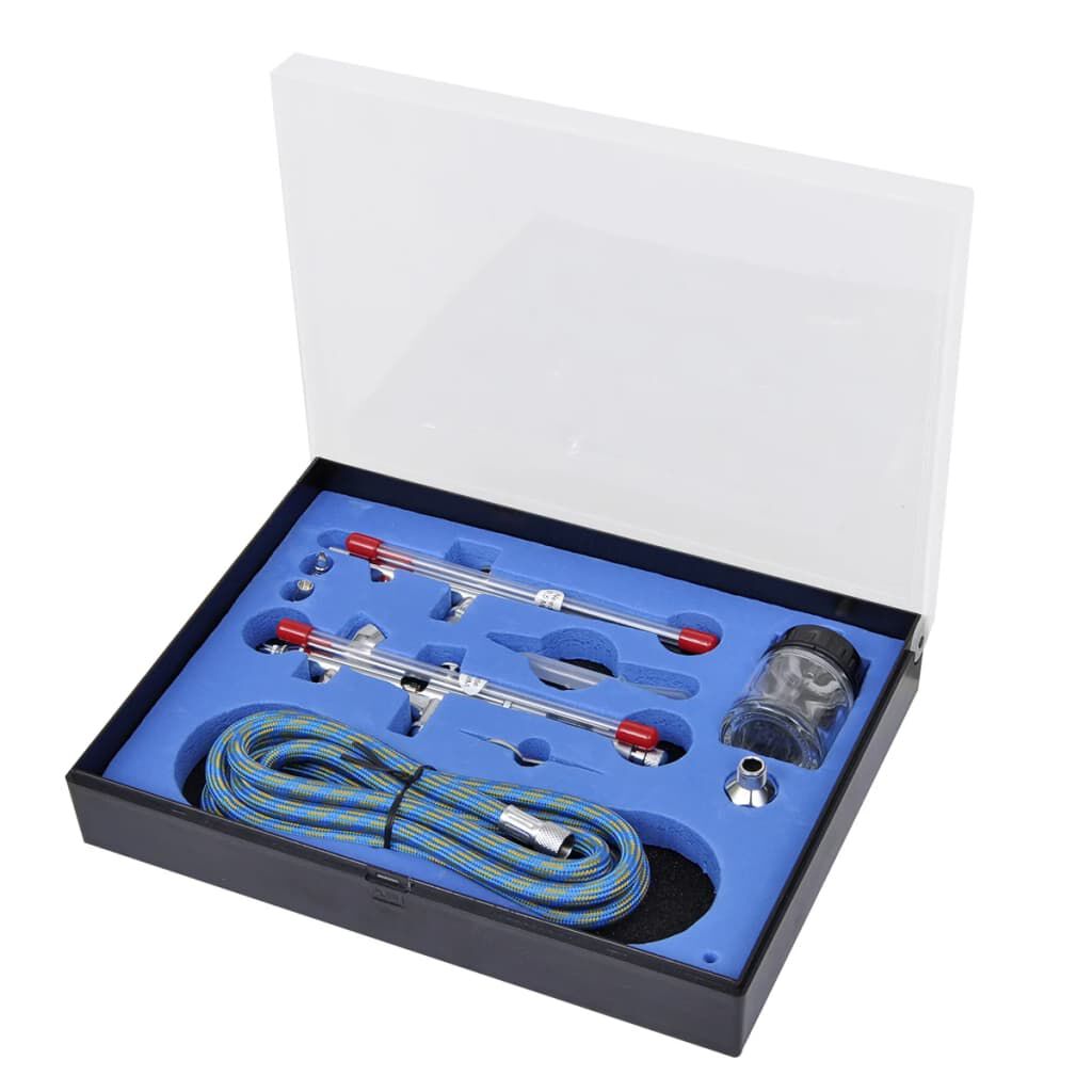 Airbrush/spuitpistool met twee pistolen