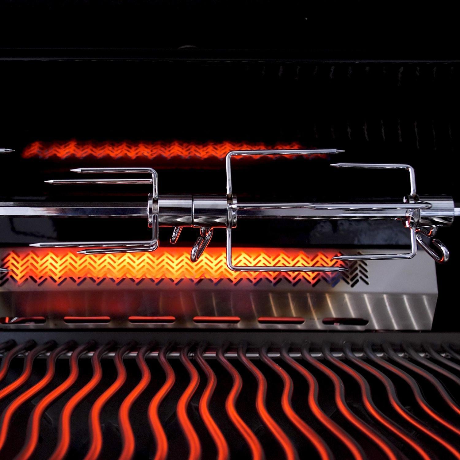 Churrasqueira a gás propano Napoleon Prestige PRO 500 com queimadores infravermelhos traseiros e laterais e kit rotisserie - PRO500RSIBPSS-3