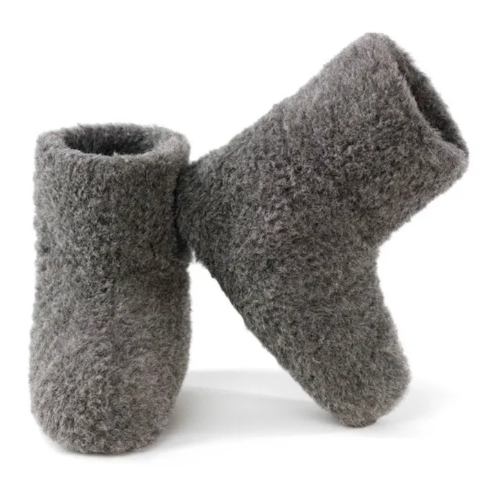 Alwero Chaussons Montants Shearling - Collection Adulte | Gris