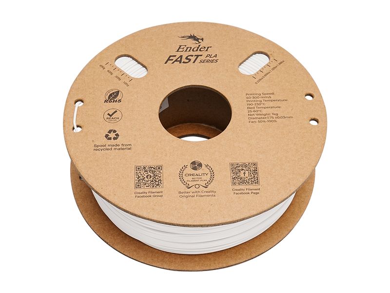Creality Filament PLA Fast Weiss 1.75 mm Filament für 3D-Drucker