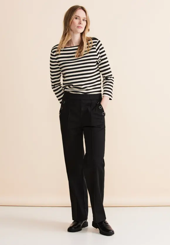 Shirt mit Streifen - Black
