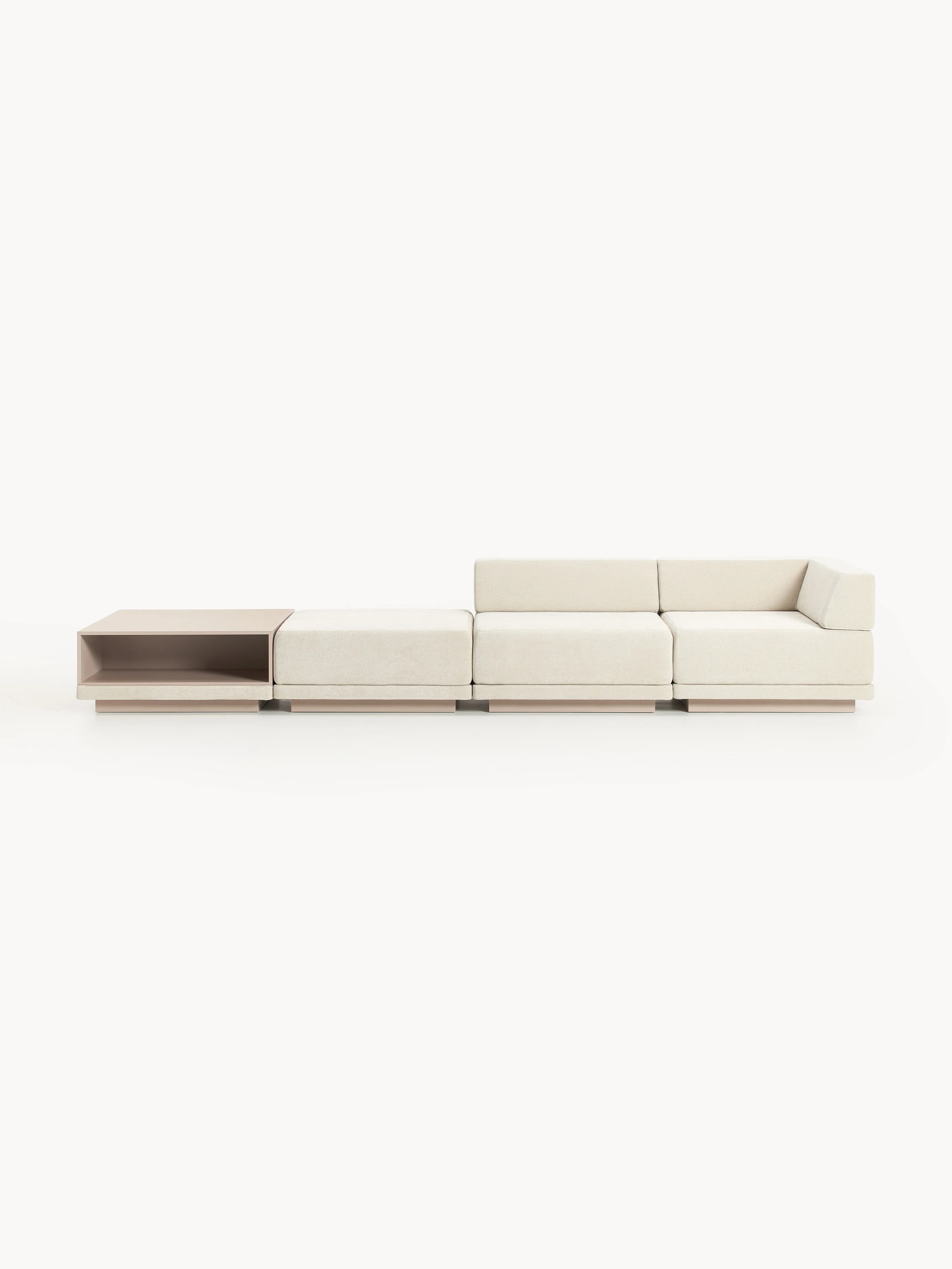 Modulaire bank Colin (4-zits) met salontafel & poef