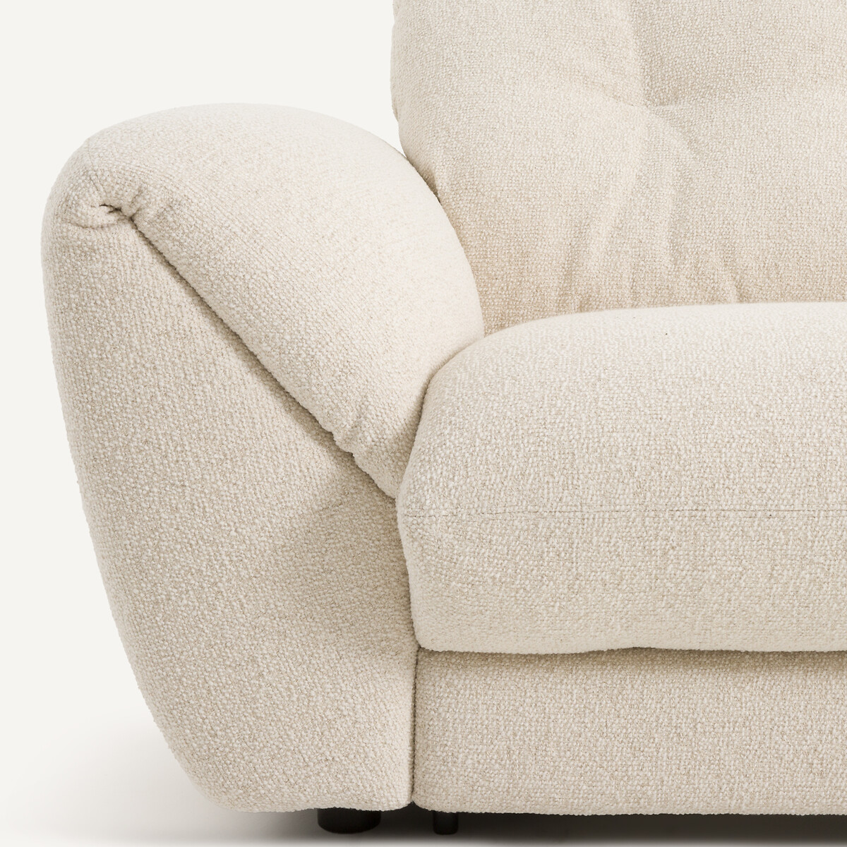AM.PM<br>Sofá-cama de 3 lugares em tecido bouclé Edgar