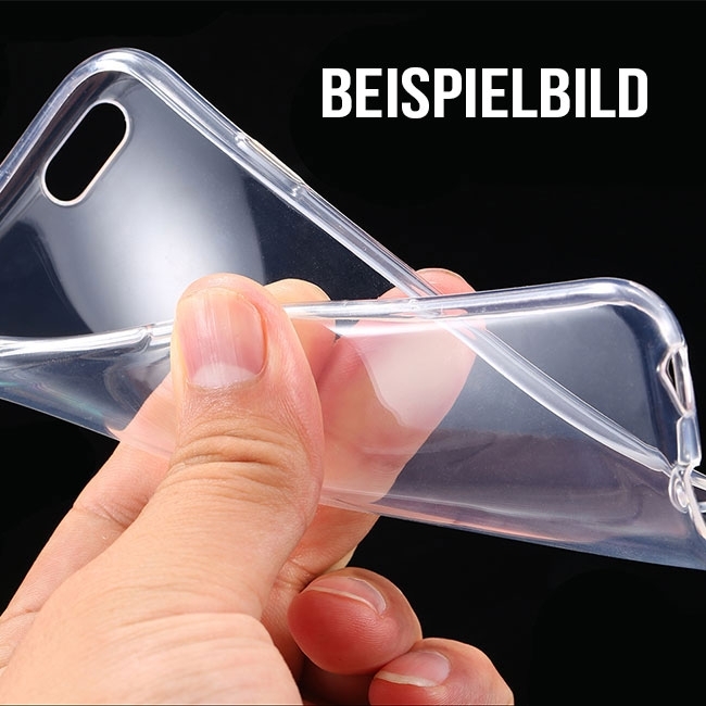 iPhone SE (2022/2020) / 8 / 7 / 6S Gummi Case Hülle Ultra Thin Henna Mandala - Transparent / Schwarz