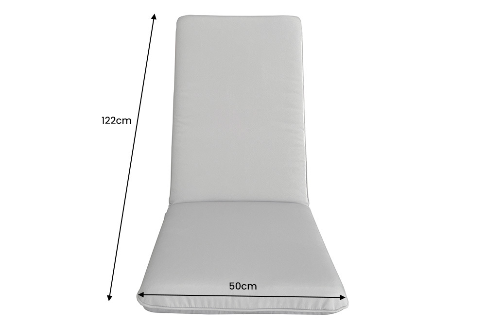 Outdoor Sitzkissen COMFORT LINE 50x122cm beige für Hochlehner-Stuhl Polsterauflage