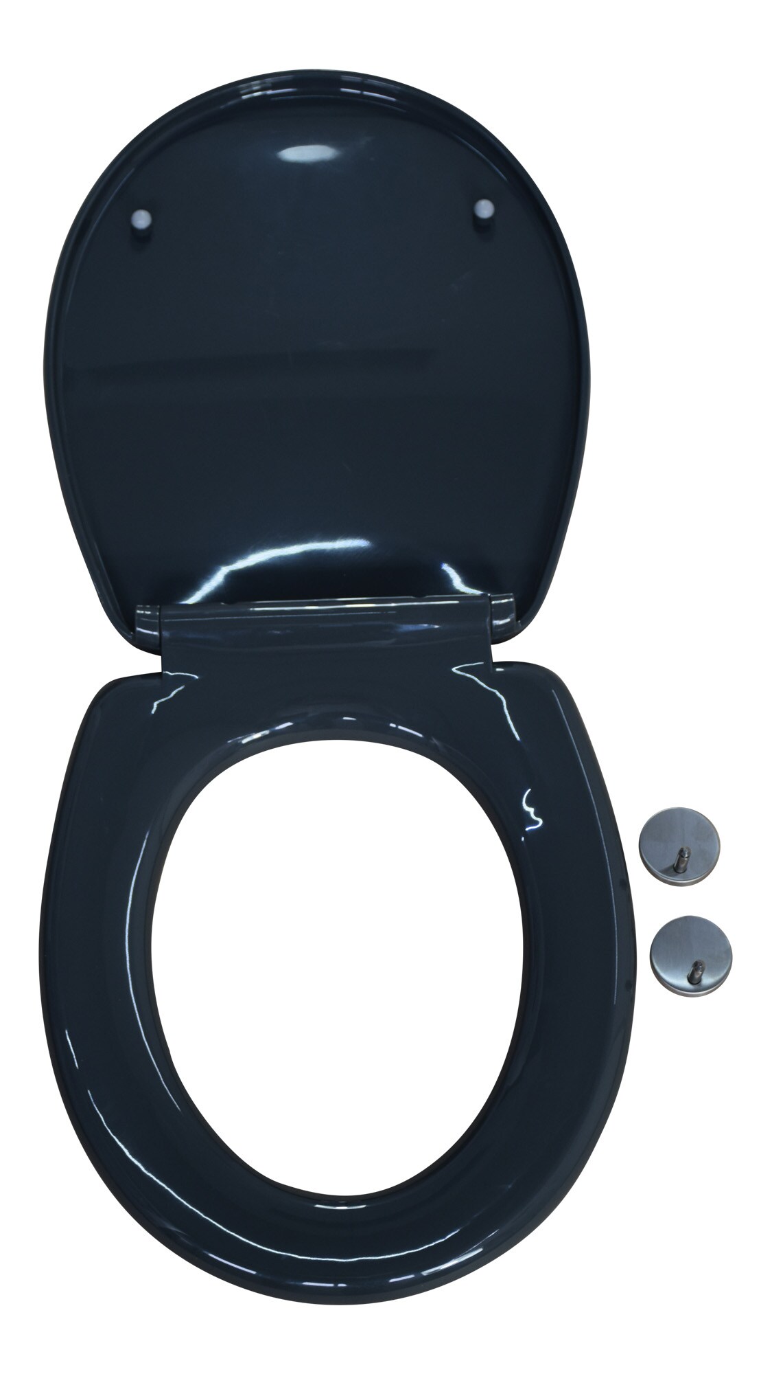 Jet-Line WC Sitz Deckel Toilettensitz Softclose anthrazit Jet-Line Klobrille Bad Click Toilettendeckel WC Bad