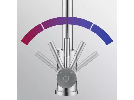 Cecipa max Mitigeur de Cuisine Robinet Cuisine avec Douchette Robinet d'évier Extractible à 2 Jets Mitigeur Barboteur Démotable (Brossé),EU Modèle
