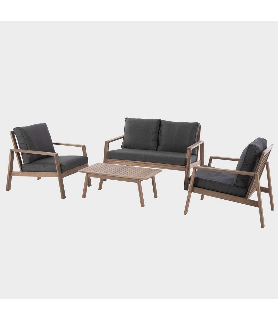 Salon de jardin en bois Tiwi - 4 Personnes - Beige