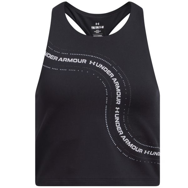 Under Armour Camisola de Alças G Motion Branded Crop Tank 1390079-001 S Preto