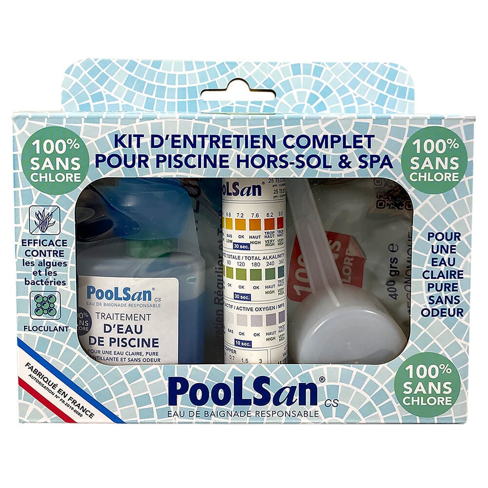 Kit d'entretien sans chlore pour piscine hors-sol et spa