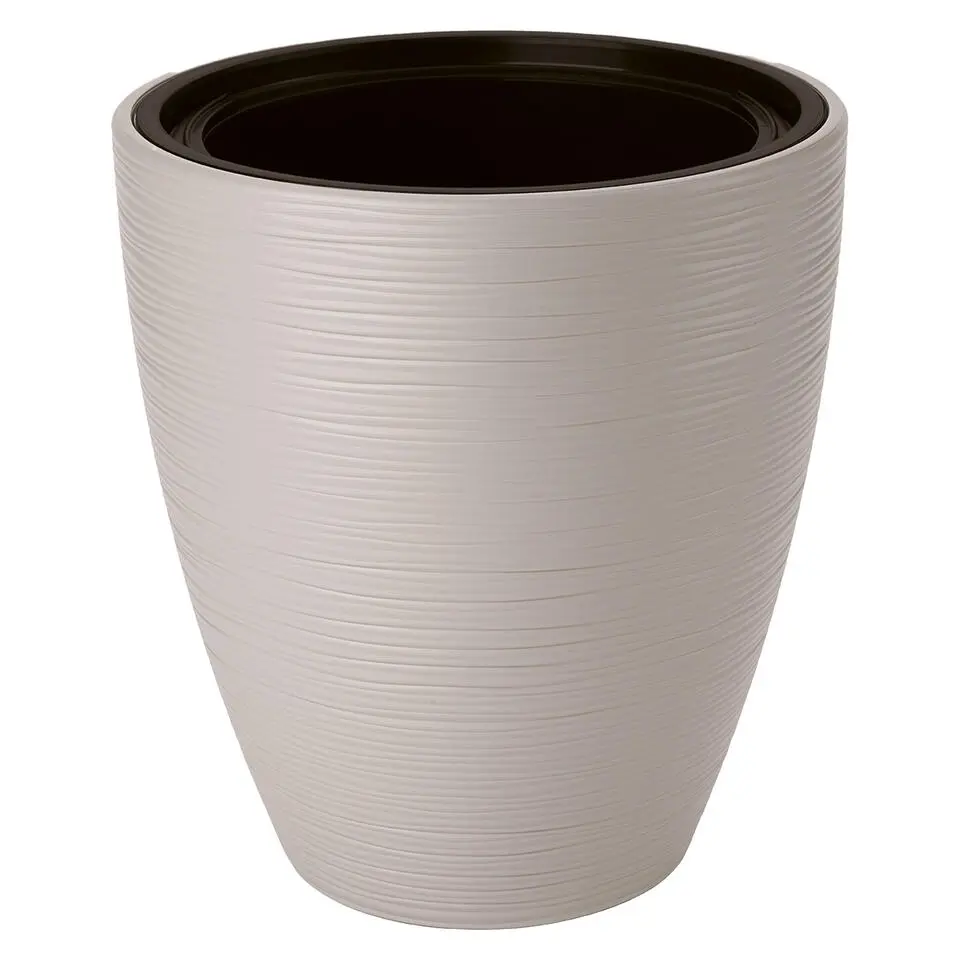 Form Plastic Plantenpot/bloempot Gobi - kunststof - licht grijs - D40 x H32 cm