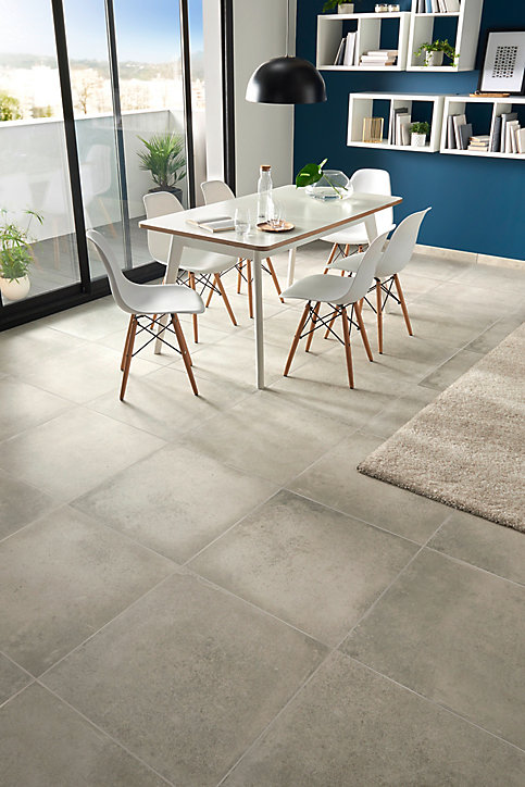 Carrelage sol gris clair 60 x 60 cm Kontainer