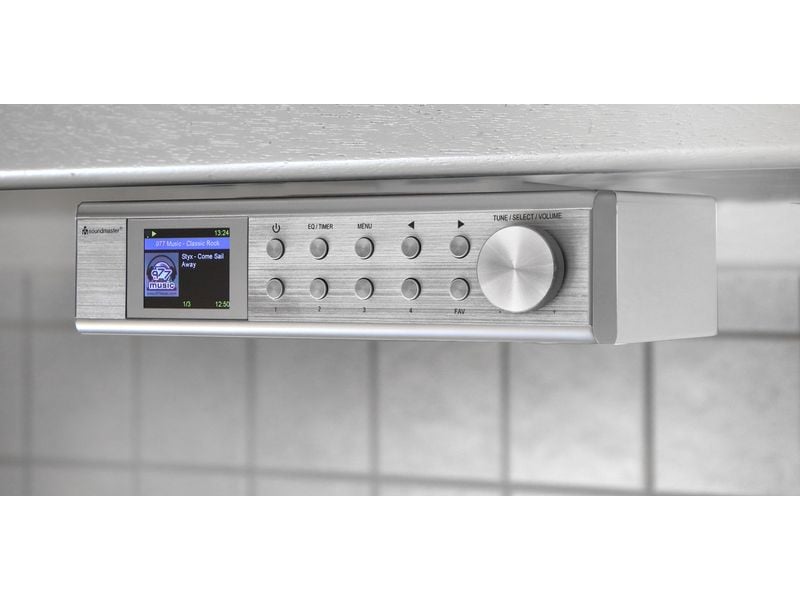 soundmaster Küchenradio IR1500SI Silber Internet/DAB  Küchenunterbauradio mit Bluetooth