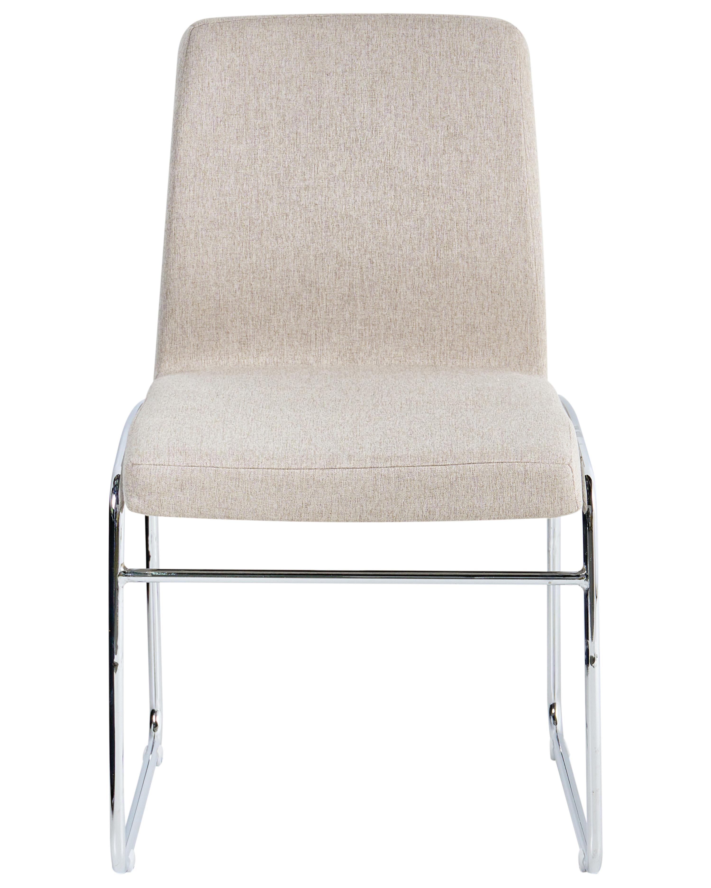 Set van 2 eetkamerstoelen LECCO Stof Beige