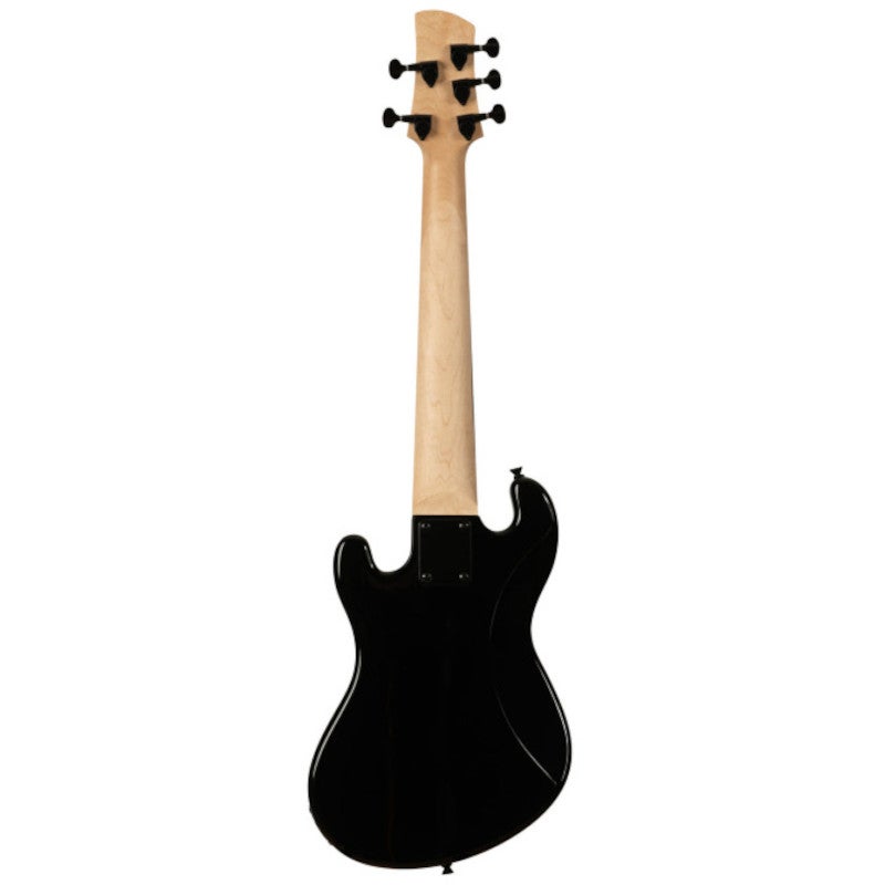 Kala Solid Body 5-String Fretless U-Bass Jet Black 5-snarige fretloze elektrische basgitaar met gigbag