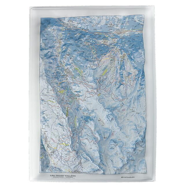 CARTE EN RELIEF LES 3 VALLEES MERIBEL COURCHEVEL