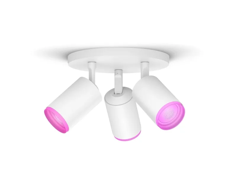 Philips Hue White and Color Ambiance Fugato - Spotlys - LED-lyspære x 3 - GU10 - total: 17.1 W - klasse A  - 16 millioner farver - hvid