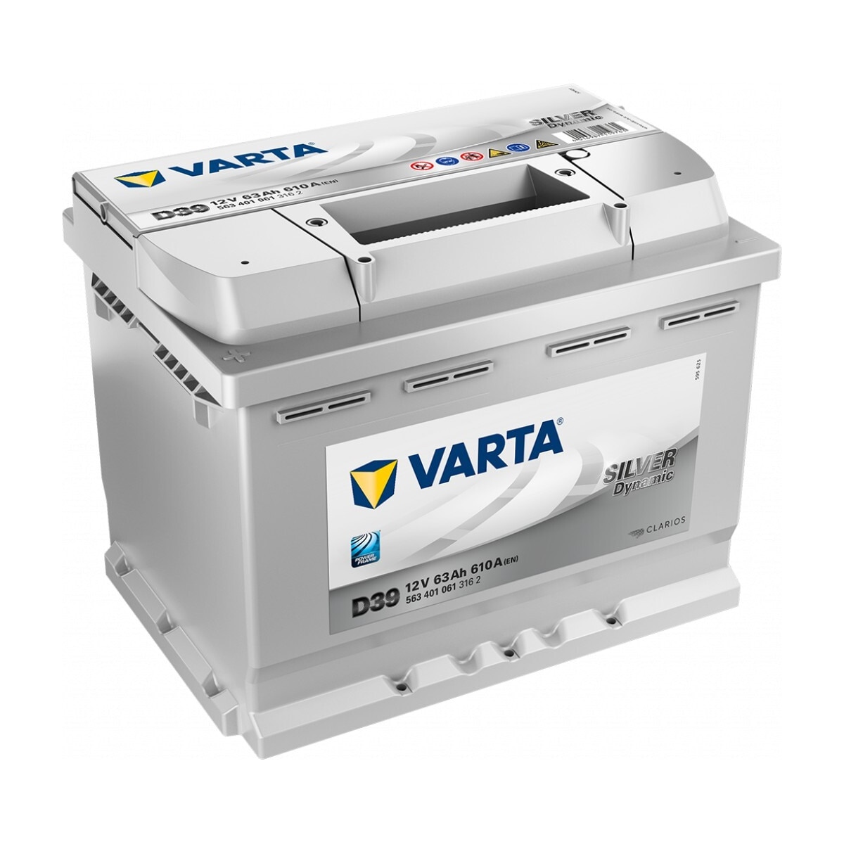 VARTA Silver Dynamic Batteri 12V 63AH 610CCA (242x175x190/190mm) +venstre D39