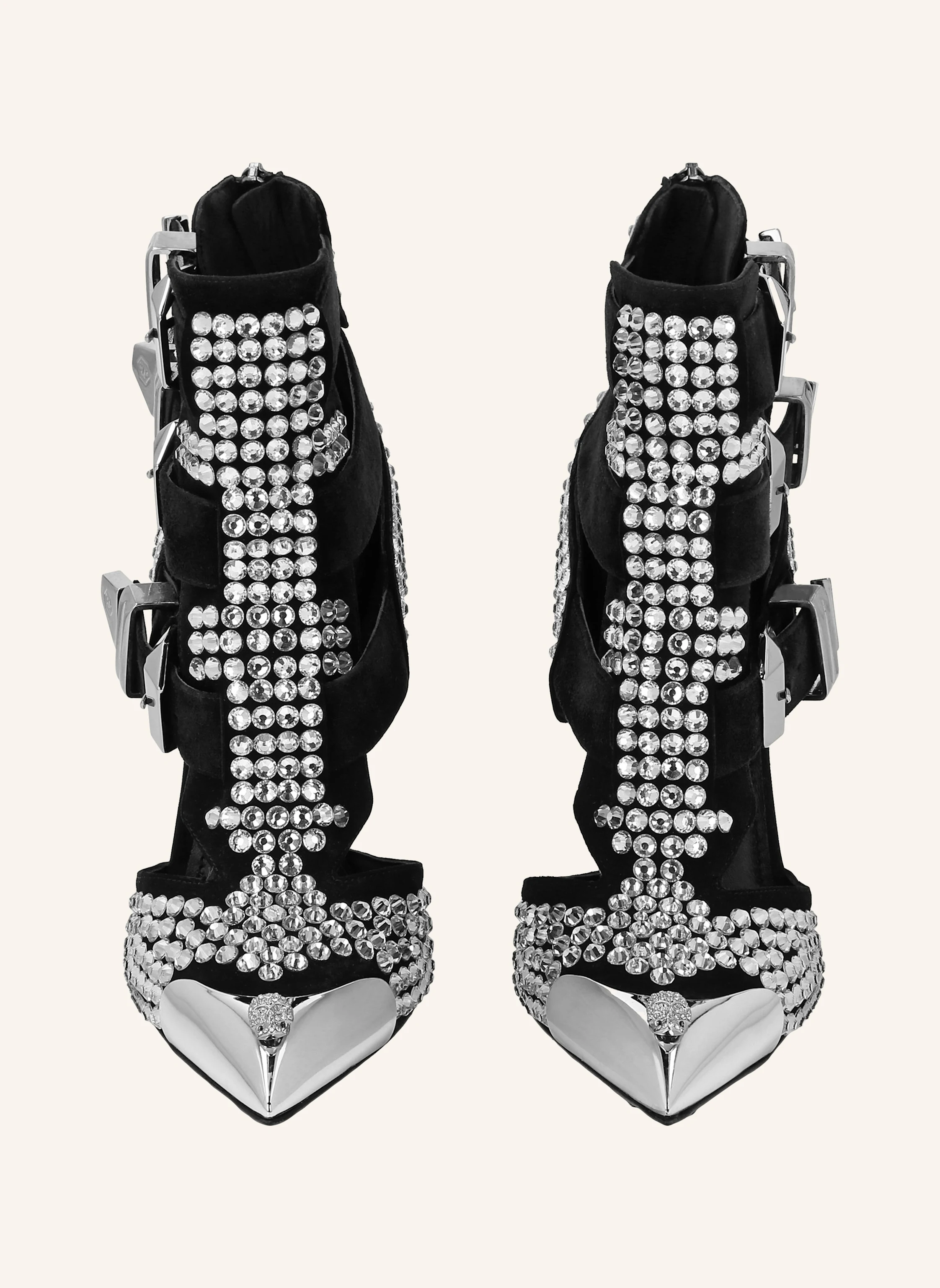 PHILIPP PLEIN Sandaletten mit Schmucksteinen SKULL