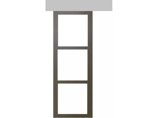 Porte Coulissante Marron Ral7006 Vitrage Transparent H204 X L83 + Rail Alu Gd Menuiseries