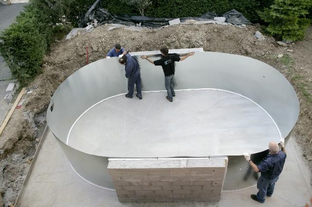 Zwembad Inbouw Set Ovaal 800x420x150