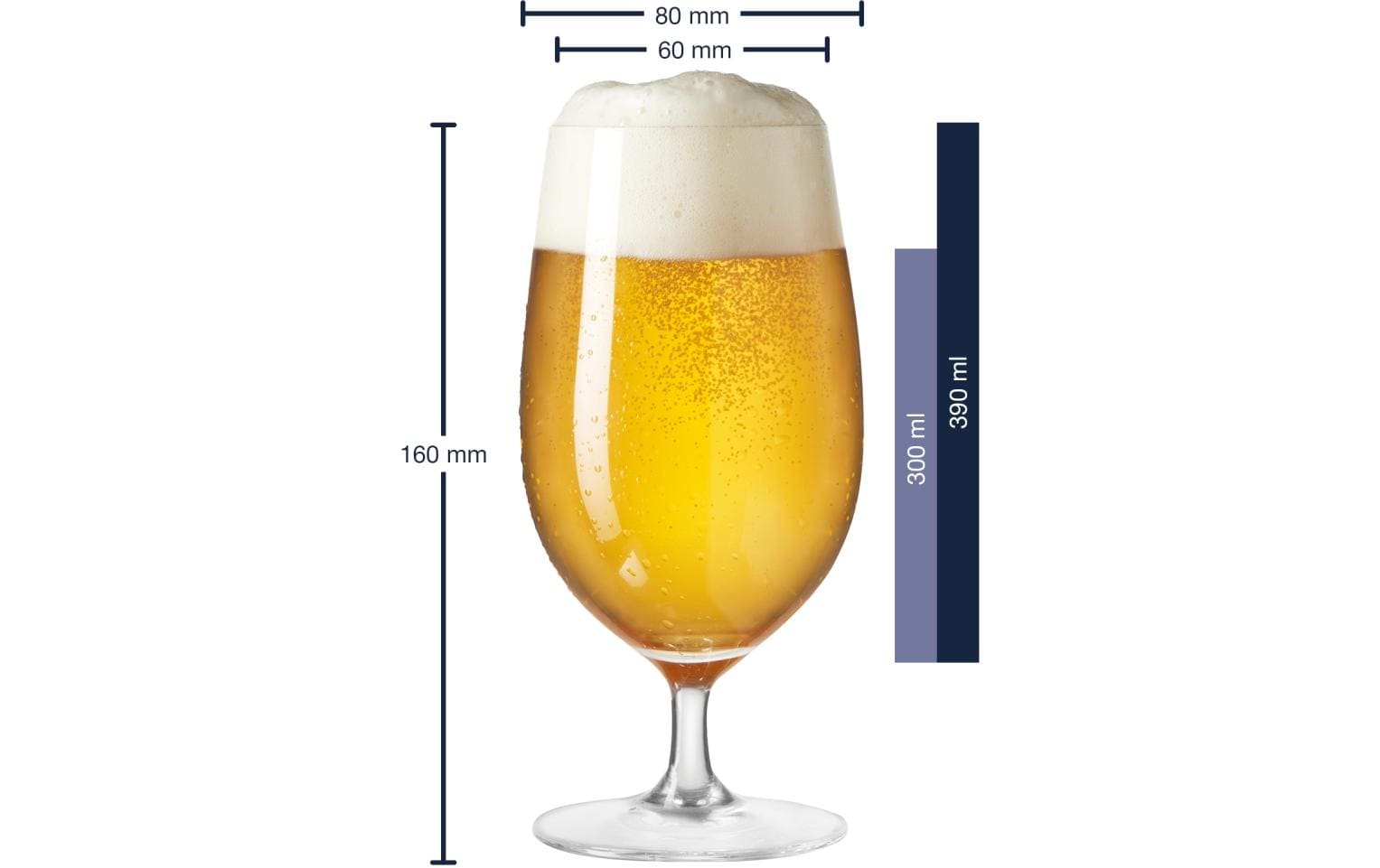 Bierglas Ciao+ 300 ml, 6 Stück, TransparentWiderstandsfähige Biergläser für den Alltag