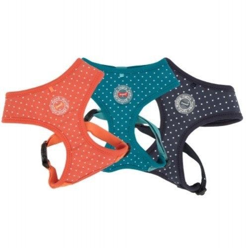 Coleira peitoral macia Dotty II para cães, azul