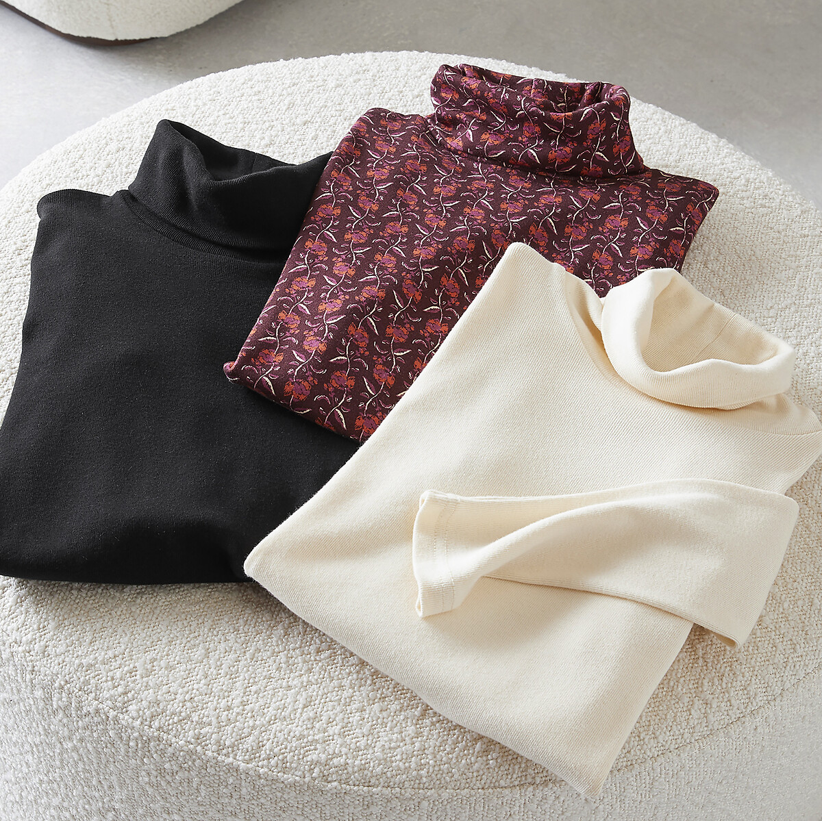 ANNE WEYBURN<br>Camiseta com gola alta e mangas compridas