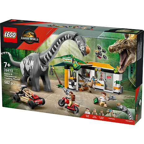 LEGO Jurassic World Sporingsmission: Raptor og titanosaurus 76973