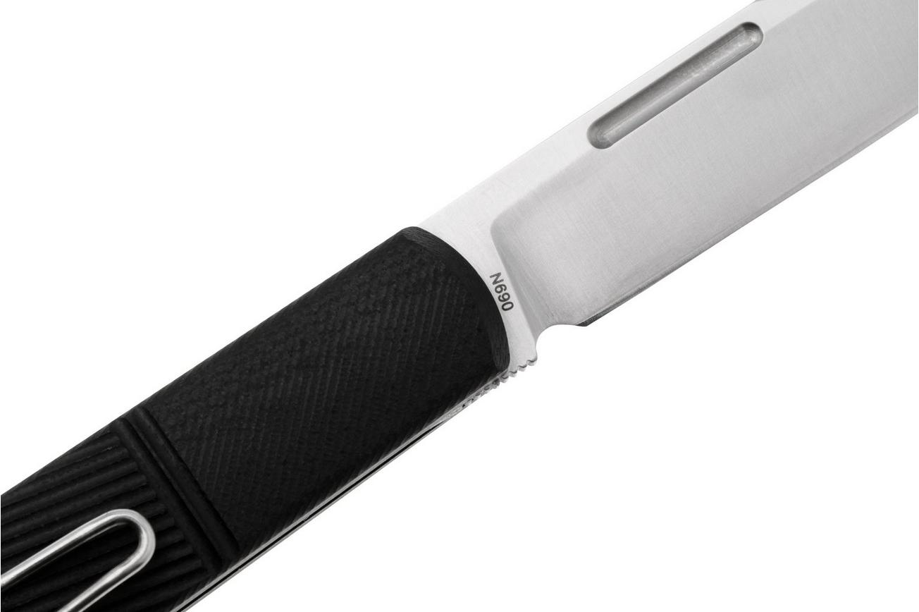 Real Steel Barlow RB5, 8022B Clippoint N690, Black G10, slipjoint zakmes