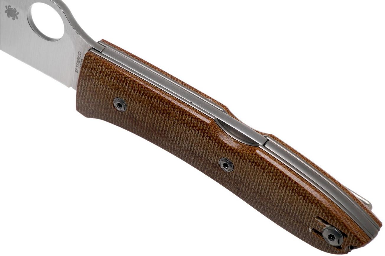 Spyderco SpyOpera C255CMP Brown Canvas Micarta zakmes