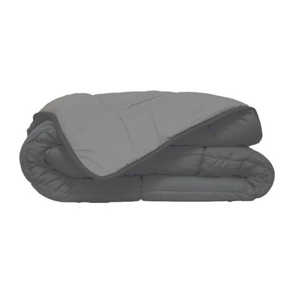 Couette microfibre 400g/m² calgary acier & argent 220x240cm