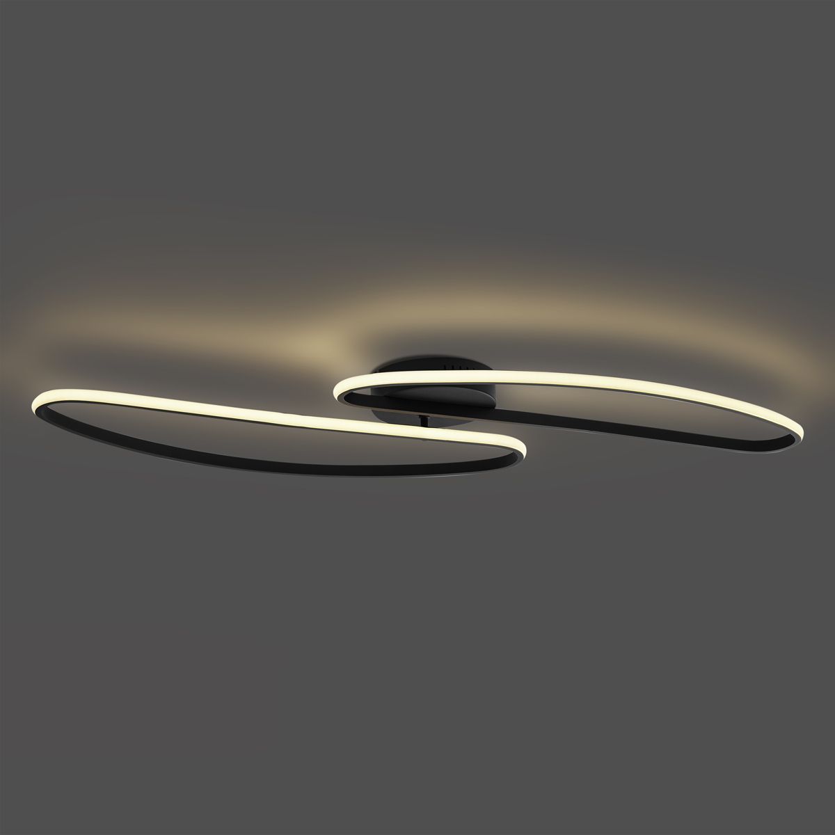 Design plafondlamp zwart 100cm incl. LED 3-staps dimbaar 2-lichts - Pepe